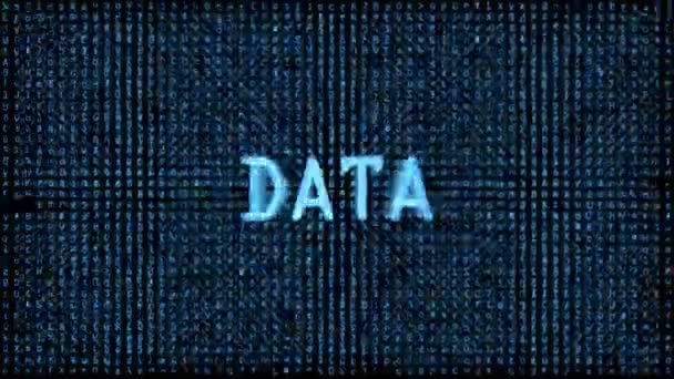 Crittografia dei dati sicura (Testo ) — Video Stock