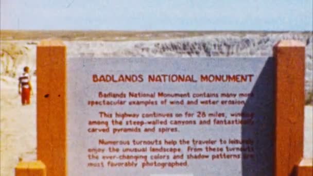 Badlands Park, South Dakota (Archivbild aus den 1950er Jahren)) — Stockvideo
