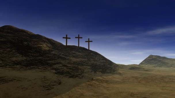 卡尔瓦里河上的十字架 — 图库视频影像