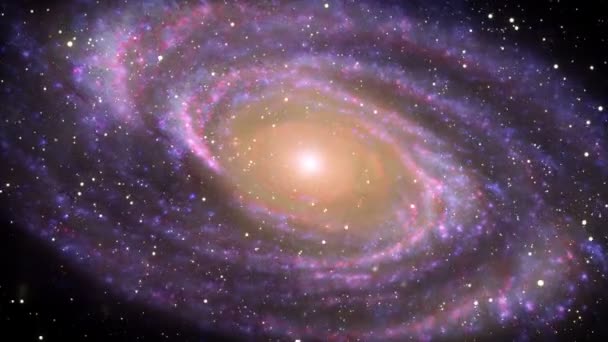 Galaxia en el espacio profundo — Vídeos de Stock