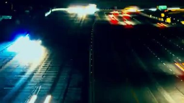 Otoyol trafik gece hızlandırılmış
