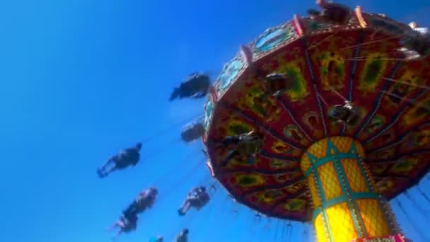 Carnival Swing Ride at Midway — Stock Video