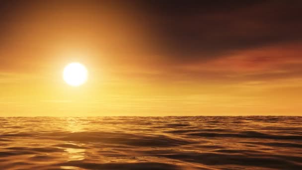 Coucher de soleil sur l'océan Nuages (HD Loop )