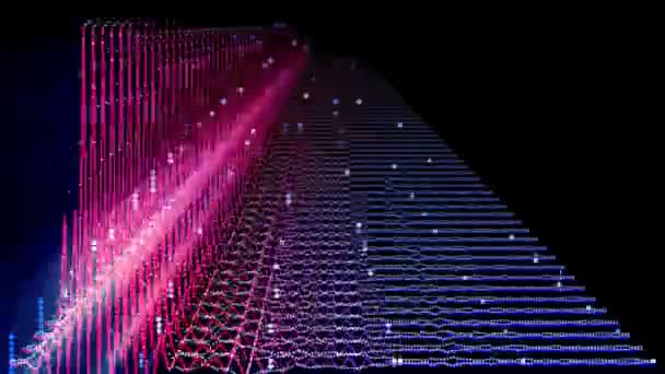 Forma d'onda dello spettro sonoro dell'equalizzatore (+ audio ) — Video Stock
