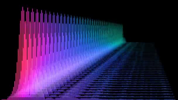 Equalizer ljud spektrum vågform (+ ljud) — Stockvideo