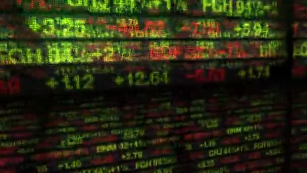 Akciovém trhu údaje překryvů deska — Stock video