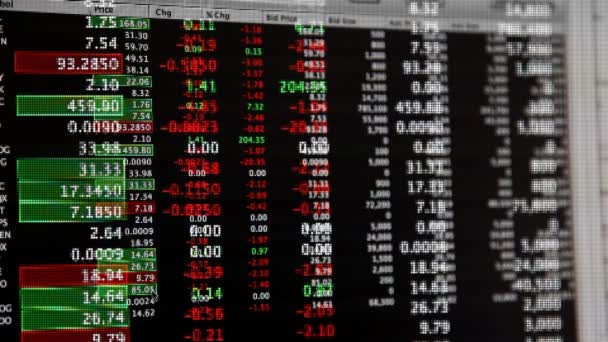 Mercado de ações cotações ao vivo streaming de dados financeiros — Vídeo de Stock