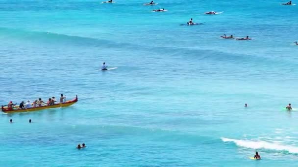 Kayak al Hawaiian Beach Paradise — Video Stock