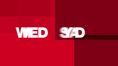 Çarşamba Metin Animasyonu (Hd Loop)