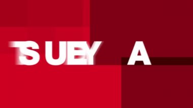 Salı Metin Animasyonu (Hd Loop)