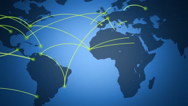 Wereldwijd netwerk, reizen, communicatie — Stockvideo