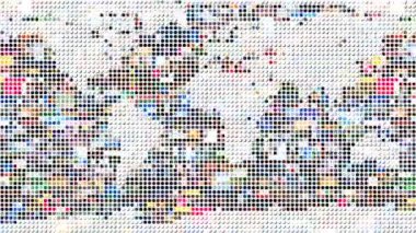 Dünya Haritası Küresel Medya Video Duvarı