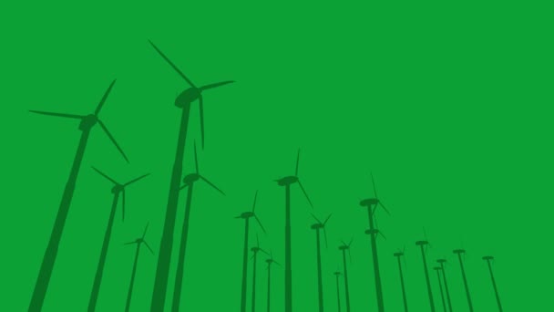 Wind Turbines Renewable Green Energy — 图库视频影像