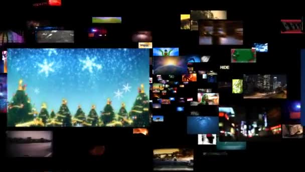 Video Wall Media Streaming (HD) ) — Vídeo de stock