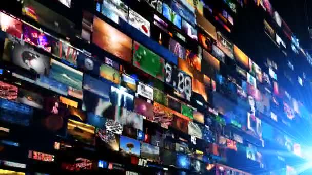 Videowand Media Streaming (hd) — Stockvideo