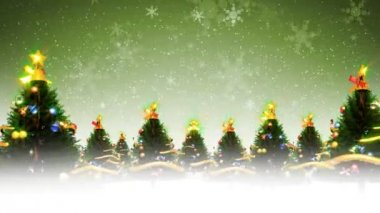 Noel ağaçları ve kar (Hd Loop)