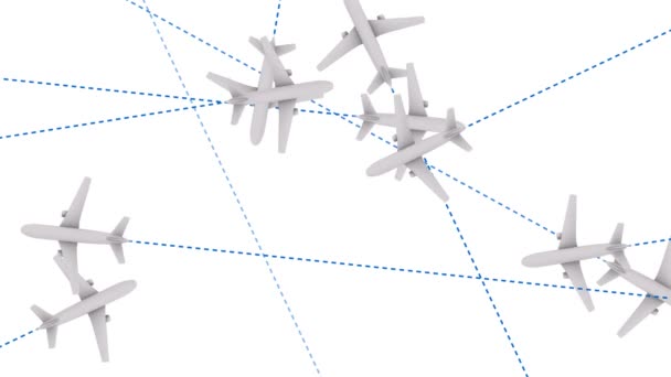 Jet Plane Air Travel (Looping Animation) — Stock Video