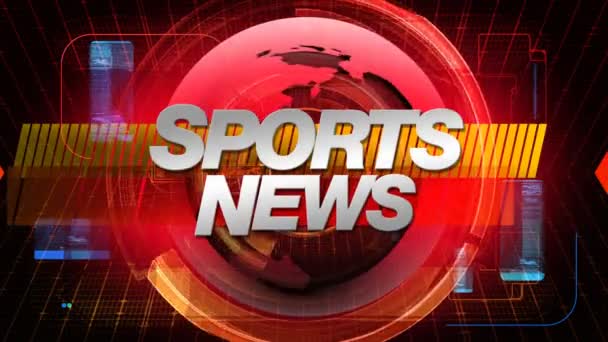 SPORTS News - Broadcast Graphics Title — Stock Video