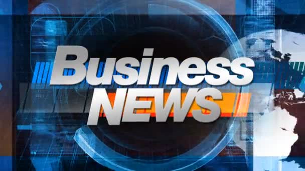 Business News - Broadcast huvudrubriken — Stockvideo