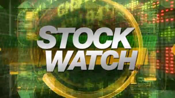 Stock Watch - Título Gráfico do Mercado Financeiro — Vídeo de Stock