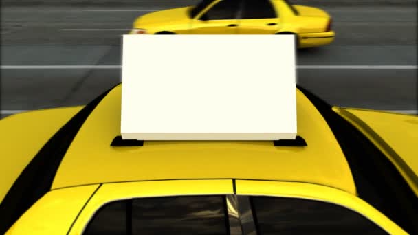 Taxi Advertising Message Board (Loop) — Stock Video