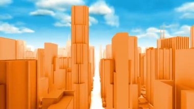 Downtown City Binalar Fly Through (Loop)