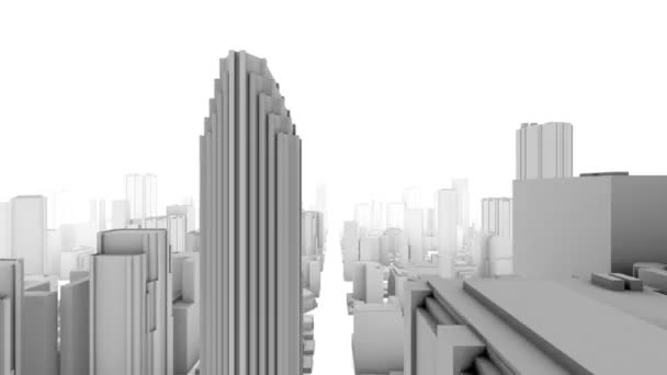 Bâtiments de la ville Skyline survoler (boucle )