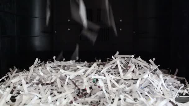 Shredder papiermachine — Stockvideo