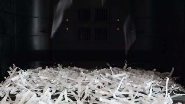 Máquina trituradora de papel — Vídeo de Stock