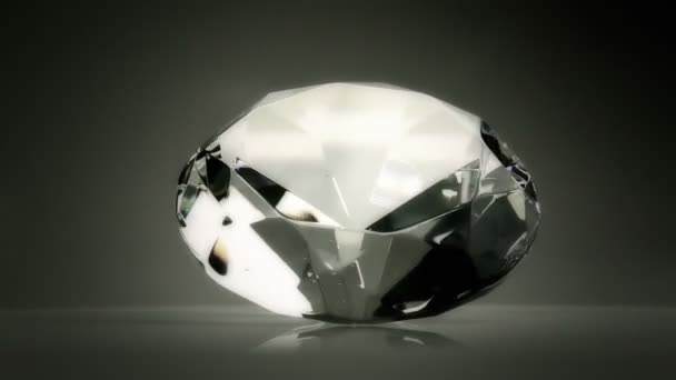 Diamante piedra brillante joya (oscuro ) — Vídeos de Stock