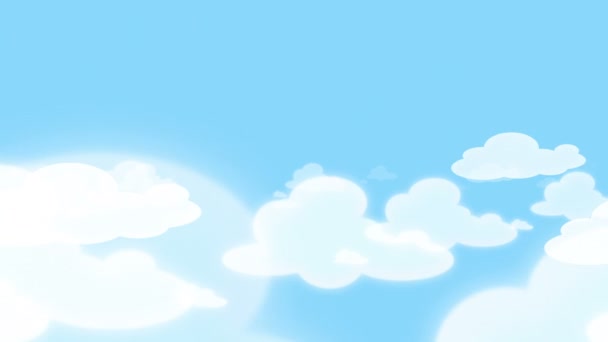 Cartoon Clouds and Blue Sky Stock Video Footage by ©eyeidea #83433092