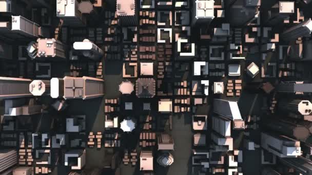 空中都市の建物 (Hd ループ) — ストック動画