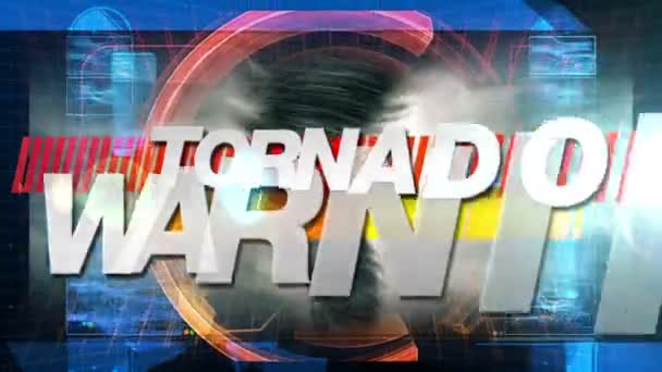 Tornado Warning - Title Graphics Animation — Stock Video