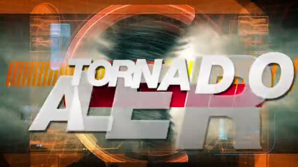 Tornado-Alarm - Titelgrafik — Stockvideo