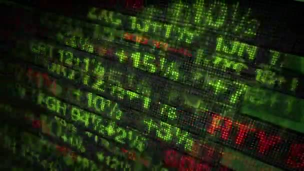 Akciový trh Tickers digitální Data — Stock video