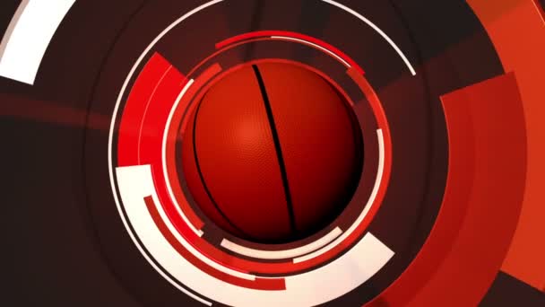 Basketball Graphic Animation — Stock Video