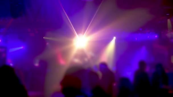 Club nocturno escena de la fiesta — Vídeo de stock