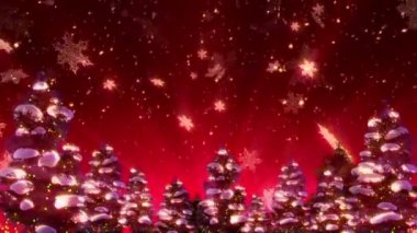 Noel Ağaçları ve Kar (Animasyon Loop)