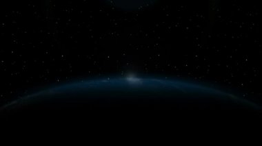 Dünya'dan alan Sunrise - 3d animasyon