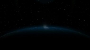 Dünya'dan alan Sunrise - 3d animasyon