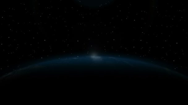 Terre de l'espace Lever du soleil - Animation 3D 