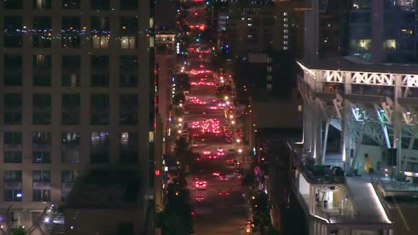Пробки во времени в центре города — стоковое видео