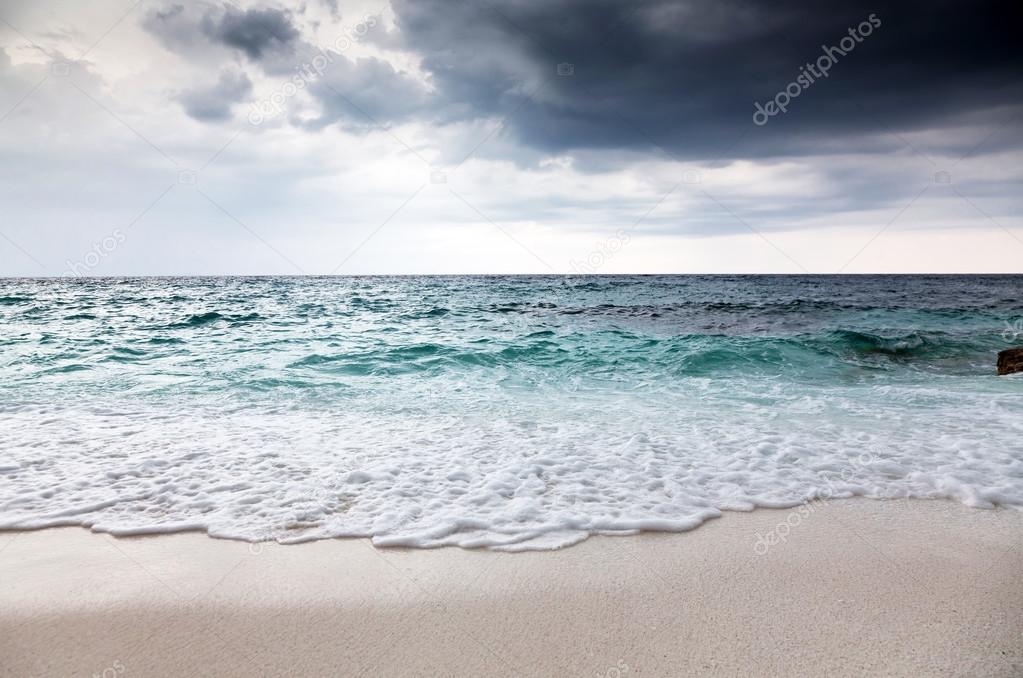 beautiful beach and tropical sea