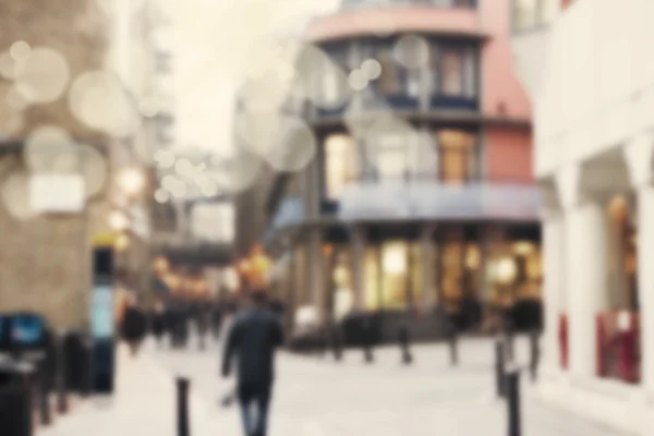 London, verschwommene Stadtstraße, defokussierter Hintergrund — Stockfoto