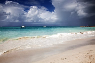 Caribbean beach - Guadeloupe, küçük Antiller