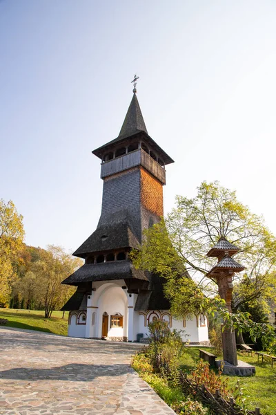 로마나 October 2020 View Barsana Wooden Monastery Site Maramures County — 스톡 사진