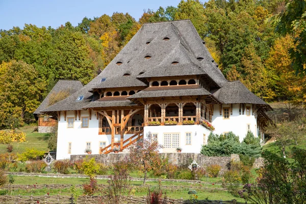 Barsan Romania Ottobre 2020 Veduta Del Sito Del Monastero Legno — Foto Stock