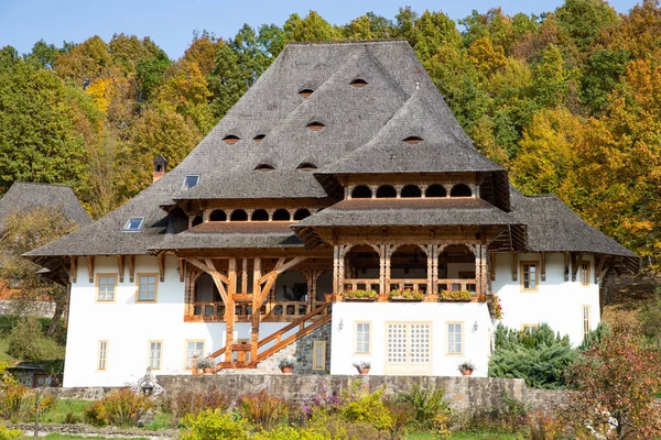 Barsan Romania October 2020 View Barsana Wooden Monastery Site Maramures — Stock Photo, Image