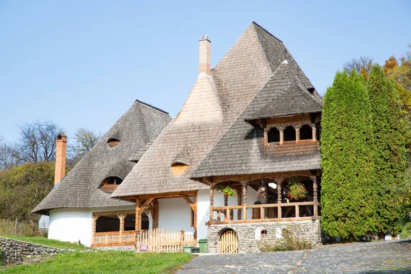 Barsan Romania October 2020 View Barsana Wooden Monastery Site Maramures — Stock Photo, Image