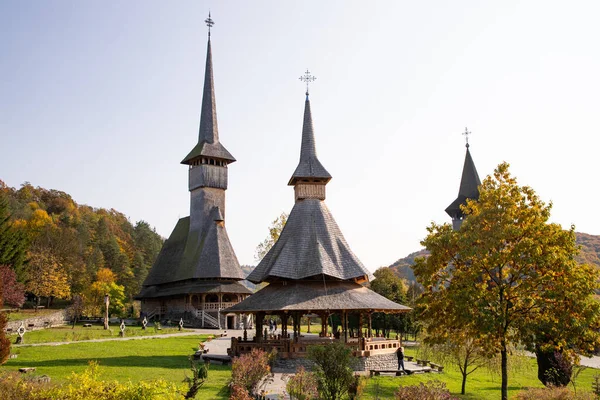 로마나 October 2020 View Barsana Wooden Monastery Site Maramures County — 스톡 사진